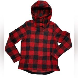 The North Face Buffalo Plaid Fleece pullover hoodie size small